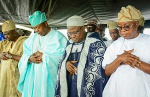 Photo: When Oyetola Joined Other Muslims At Eid-el-Kabir Praying Ground