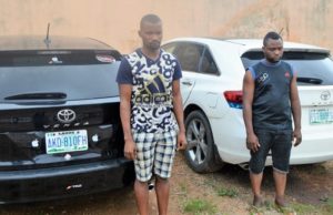 Check Out Two ‘Yahoo-Boys’ Arrested In Ibadan By EFCC With Expensive Cars, Others