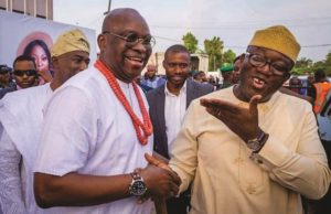 Photo: Fayemi Shows Up At The Wedding Of Fayose’s Son In Lagos