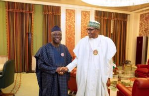 Tunde Bakare Launches Attack Against Buhari, Says ‘I Dare You To Come After Me, I Won’t Visit You Again’ President Muhammadu Buhari, left, with his guest...Pastor Tunde Bakare...