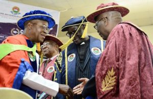 Photo: When Osun’s Oyetola Bagged Honorary Doctorate Degree In Public Admin