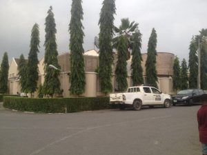 the picture of late Abiola Ajimobi's house shot by Olawale Awe before the 'chase game' started...