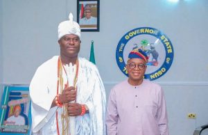 Loss Of Grandmother: Oyetola Mourns With Ooni Of Ife