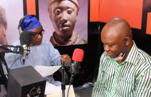 I Am Happy I Did Not Eventually Become Senate President’s Spokesman – Festus Adedayo Olayinka Agboola, left, with Dr Festus Adedayo...during the live Radio Show on Tuesday...