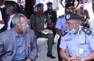 Security: Day Prof Otegbayo, Oyo ComPol Inaugurated UCH’s Police Post Professor Abiodun Otegbayo, left, with Mr Nwachukwu Enwonwu, the Commissioner of Police in charge of Oyo State...at the event...