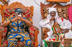 Ondo Guber: Akeredolu Secures Hausa Community’s Support Sheriki of Shasha, Shehu Ibrahim Dangari, right, with Governor Oluwarotimi Akeredolu...