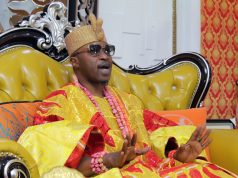 Tinubu Celebrates As Oluwo Of Iwo Marks 10th Coronation Anniversary ...the Oluwo of Iwo, Oba Abdulrasheed Adewale Akanbi...stressing a point...PIC: Olawale Awe