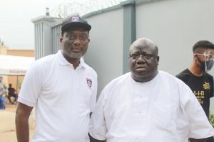 Barrister Bamidele Abolarin right and another friend of Kayode Fajimi