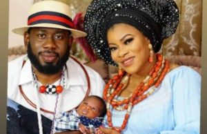 How Ex-Super Falcons Player, Patience Avre Celebrated First Child At 44 Patience Avre, husband and new child...