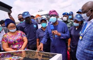 Jubilation As Sanwo-Olu Commissions 13.6Km Oshodi-Abule Egba Brt Corridor Lagos Commissioner for Tourism, Arts and Culture, Pharm (Mrs) Uzamat Akinbile-Yusuf; her counterpart for Transportation, Dr. Federic Oladeinde; Managing Director, LAMATA, Engr. Abimbola Akinajo; Governor Babajide Sanwo-Olu; his Special Adviser on Works and Infrastructure, Mrs. Aramide Adeyoye and Mr. Lekan Adebiyi (Laralek), during the commissioning of the Oshodi-Abule Egba BRT infrastructure, flag-off of the bus operation and the E-ticketing system on Tuesday