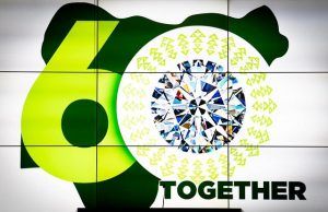 Photo: Buhari Unveils Nigeria’s 60th Anniversary Logo Nigeria at 60 logo...