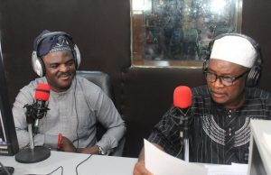 Obesere Makes Case For Ibadan’s One Million Boys Abass Akande Obesere, left, with Olayinka Agboola...during the radio show...