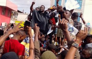 EndSARS Protests: How Saheed Osupa Shutdown Ibadan With Other Protesters Saheed Osupa...and others at the rally...in Ibadan...