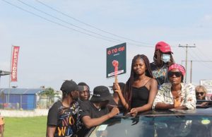 When EndSARS Protests Paralysed Commercial Activities In Ibadan ...some of the youths...in front of Shoprite, Ring Road, Ibadan...