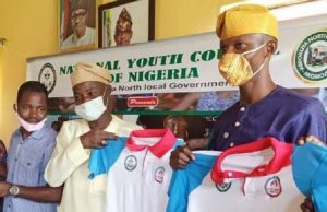 NYCN’s Vocational Skills: 50 Youths Benefit In Ogun L-R:- Representative of Oluseyi Bisiriyu Foundation (OBF), Hon. Segun Kaka, Director of Community, Abeokuta North Local Government Area, Mr. Oladele Dawuda Alani and the State Chairman, National Youth Council of Nigeria (NYCN) , Mr. Abdulkabir Ayelagbe, at the flag off programme for youths on vocational skills development in Abeokuta North Local Government Area of Ogun state…