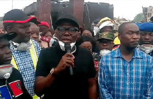 Lagos Gas Explosion: Sanwo-Olu Mourns With Victims’ Families Governor Babajide Sanwo-Olu of Lagos State...at the scene of the explosion...