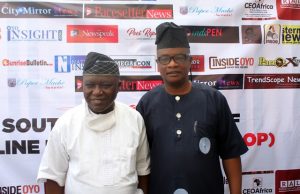 ‘Stomach Infrastructure’ Is Feudalism In Another Garb – Niyi Akintola ...Chief Adeniyi Akintola, left, with Olayinka Agboola, after the event...