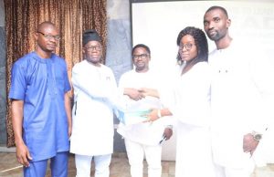 Sen Balogun Charges Nigerian Youths To Run For Political Offices Senator Kola Balogun, second from the left, with others at the event...