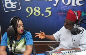 Actress, Sisi Eko Wants Rapists’ Eyes Plucked Out Tamilore Martins Ojo, left, with Olayinka Agboola...during the Radio Show...