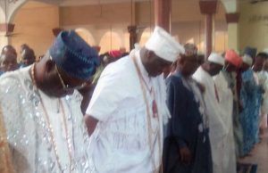 Your Peace, Unity Moves Commendable, Ooni Of Ife Told ...the Ooni of Ile-Ife, Oba Adeyeye Ogunwusi...with others in the mosque for prayers...