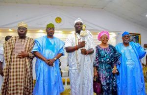 Ooni To Tinubu 2023 Campaigner: Act With Wisdom ...the Ooni of Ife, Oba Adeyeye Ogunwusi, middle, with SWAGA members...