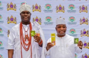 COVID-19: Herbal Immune Boosting Drugs Unveiled By Ooni ...the Ooni of Ife, Oba Adeyeye Ogunwusi, left, with Dr Akintunde Ayeni...