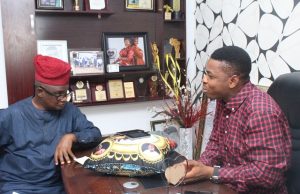 Exclusive Interview: Woli Agba Discusses His Rags To Riches Story Ayobami Ajewole, Woli Agba...speaking with Olayinka Agboola, left...during the interview session...