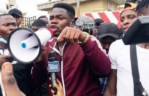 Mr Macaroni To Celebrities: Stop Collecting Bribes From Politicians Protesters at Lekki Toll Gate, Lagos on Saturday...