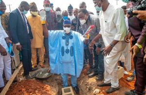 Day Foundation For APC’s New Ondo State Secretariat Was Laid By Akeredolu ...Arakunrin Oluwarotimi Akeredolu, the Governor of Ondo State...at the event over the weekend...