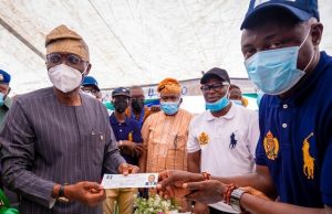 When Sanwo-Olu Revalidated His APC Membership Governor Babajide Sanwo-Olu of Lagos State...right...after the exercise...