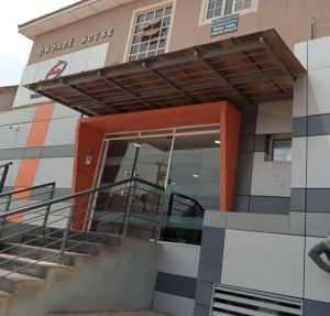 the entrance of GTBank's e-branch located on Ring Road, in Ibadan...