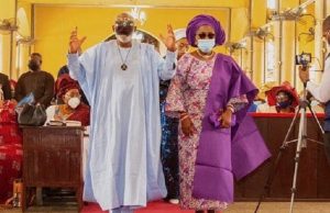 Akeredolu Holds Second Term Inauguration Thanksgiving ...Arakunrin Oluwarotimi Akeredolu and his wife...in thanksgiving to God...