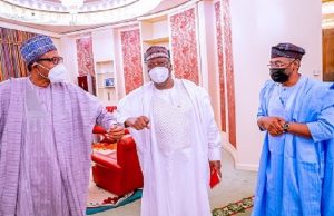 Photo: Buhari Meets With Lawan, Gbajabiamila Again In Aso Rock L-R: President Muhammadu Buhari, Dr Ahmad Lawan and Hon Femi Gbajabiamila...
