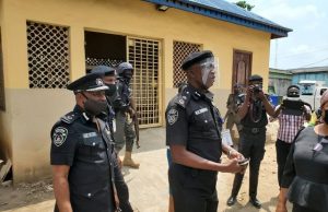 COVID-19 Vaccines: Lagos CP Warns Against Negligence The Commissioner of Police, Lagos State, CP Hakeem Odumosu, middle, inspecting the premises...