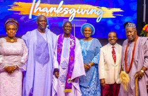 Makinde Tasks Nigerians On Need For Prayers For Leaders ...Oyo's Governor 'Seyi Makinde, second from the left, with his wife,Omini and others at the event...