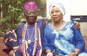Elder Statesman, Alex-Duduyemi Completes Ikoyi Mansion ...late Chief (Mrs) Stella Shola Alex-Duduyemi, with her loving husband, Chief Oyekunle Alex-Duduyemi...