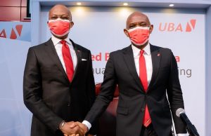 Elumelu Elaborates On How UBA Is Well-Positioned To Benefit From Recovery Trends In 2021 …the Group Managing Director/CEO, Mr. Kennedy Uzoka and Group Chairman, left, with Mr. Tony Elumelu, at the 59th Annual General Meeting of United Bank for Africa(UBA) Plc, held in Lagos on Thursday…