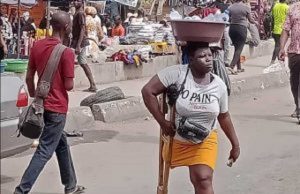 Trending Amputee Hawker Receives Attention From Osimhen Mary Daniel