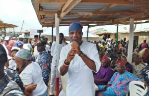 Day Fagade Moved To Unite Lagelu LGA APC Stakeholders Ahead Of 2023 Polls Hon Abisoye Fagade...addressing his people...