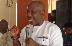 Don’t Do Anything That Will Destroy Nigeria, Theater Practitioners Told Ekiti State TAMPAN Givernor, Comrade Ehinafe Eniola addressing the Ekiti State TAMPAN members and guests at the event