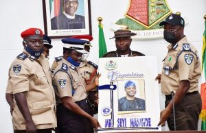 Security In Schools: Makinde’s Govt To Engage Man O’ War ...Oyo's Governor 'Seyi Makinde, right, and other officers of Man O' War...
