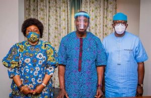 RCCG’s Adeboye Visits Fayemi, Speaks Against Attack On Monarchs ...Pastor Enoch Adeboye, middle, with the Fayemis...