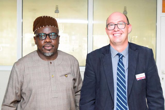 ...the British Deputy High Commissioner, Ben Llewellyn-Jones (OBE), right, with Mr Seye Oyeleye...