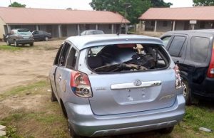 Death At Ogbomoso Rally: Makinde Denies Involvement, Mourns With Family Of Deceased ...the Toyota Matrix vehicle allegedly involved in the mishap that killed the girl...