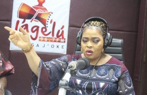 How My Leg Was Almost Amputated After Film Location Accident -Ajoke Asewo Yeye Toyin Adegbola...delivering a point during the live Radio Show...