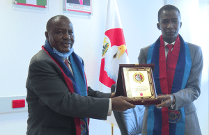 Day EFCC’s Bawa Became Patron Of National Defence College Alumni Abdurasheed Bawa, right, receiving a plaque...