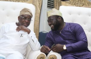 Food Security: Oyo Govt. Assures Rice Farmers Of Collaboration ...Aare Gbenga Eyiolawi, Titan Farms' boss, right, with Engineer Rauf Olaniyan, the Deputy Governor of Oyo State at the event...