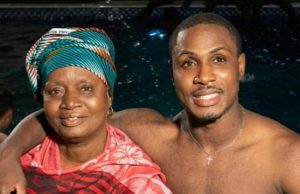 Dubai Hosts Holidaying Odion Ighalo, Mum ...Odion Ighalo...with his proud mother...