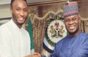 Yahaya Bello Plays Host To Mikel Obi, Identifies Road To Nigeria’s Greatness Mikel Obi, left, with Governor Yahaya Bello of Kogi State...on Sunday...