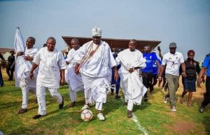 ITC President Lauds Oyetola, Ooni’s Efforts In Developing Sports In Osun ...sports-loving Ooni of Ife, Oba Adeyeye Ogunwusi...in action...